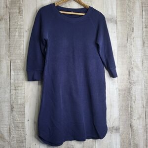 ❤️ Uniqlo Navy Blue Waffle Nightgown. Size Large.